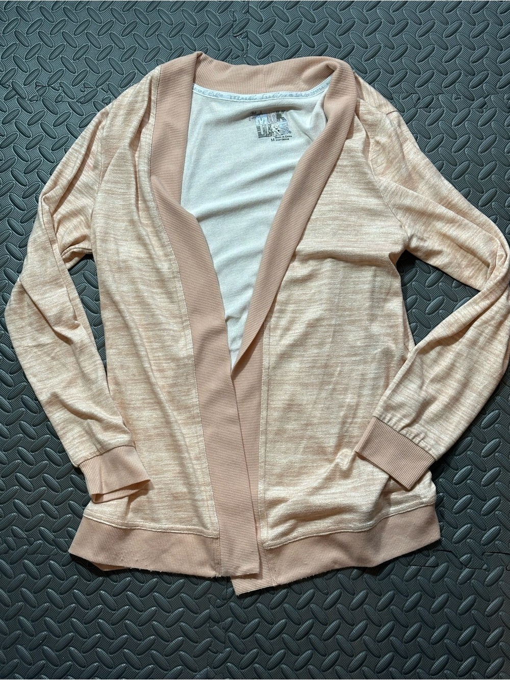 MukLuks Light Pink Open-Front Women's Cardigan Sweater
